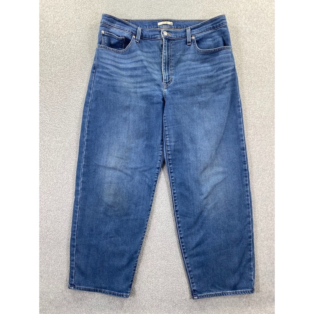 Levi's Jeans Women 33 Blue Premium Baggy Dad Wide Leg Relaxed Casual Denim 36x29
